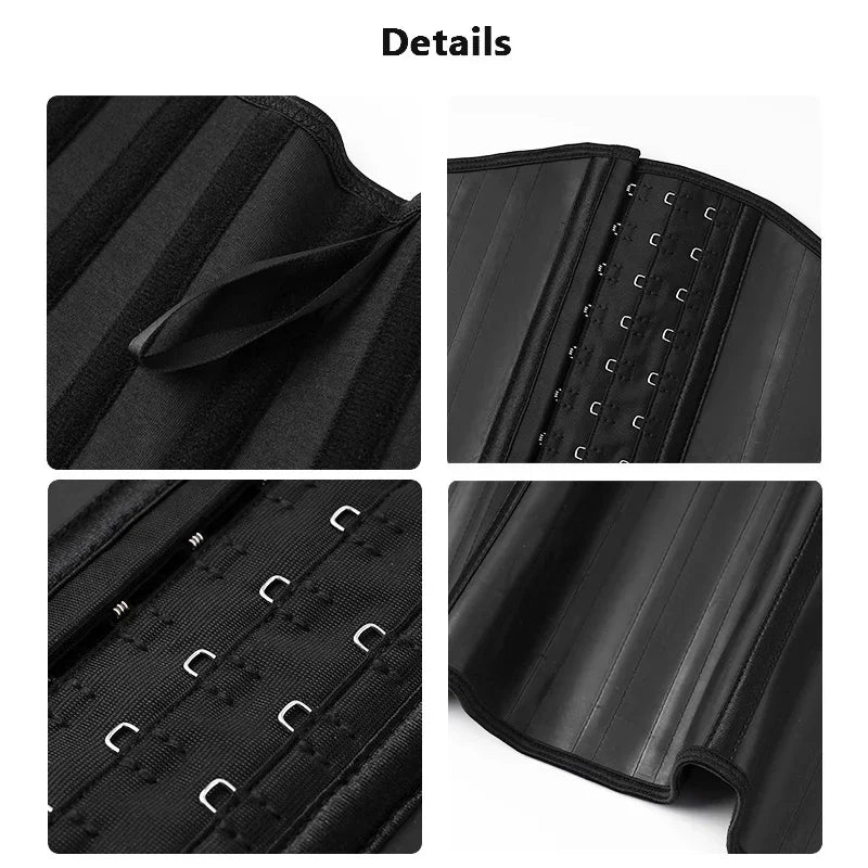 Latex Waist Trainer Corset Shapewear with Steel Bones for Women