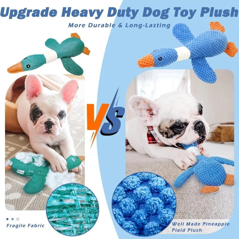 Indestructible Plush Squeaky Chew Toy for Cats and Dogs