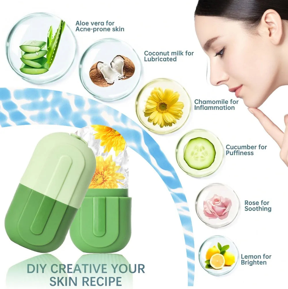 Silicone Ice Roller Face Massager Skin Care Lifting Tool