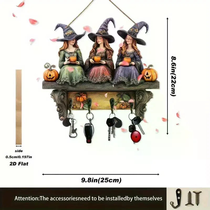 Exquisite Wooden Halloween Christmas Decor Holiday Ornament Gift Set