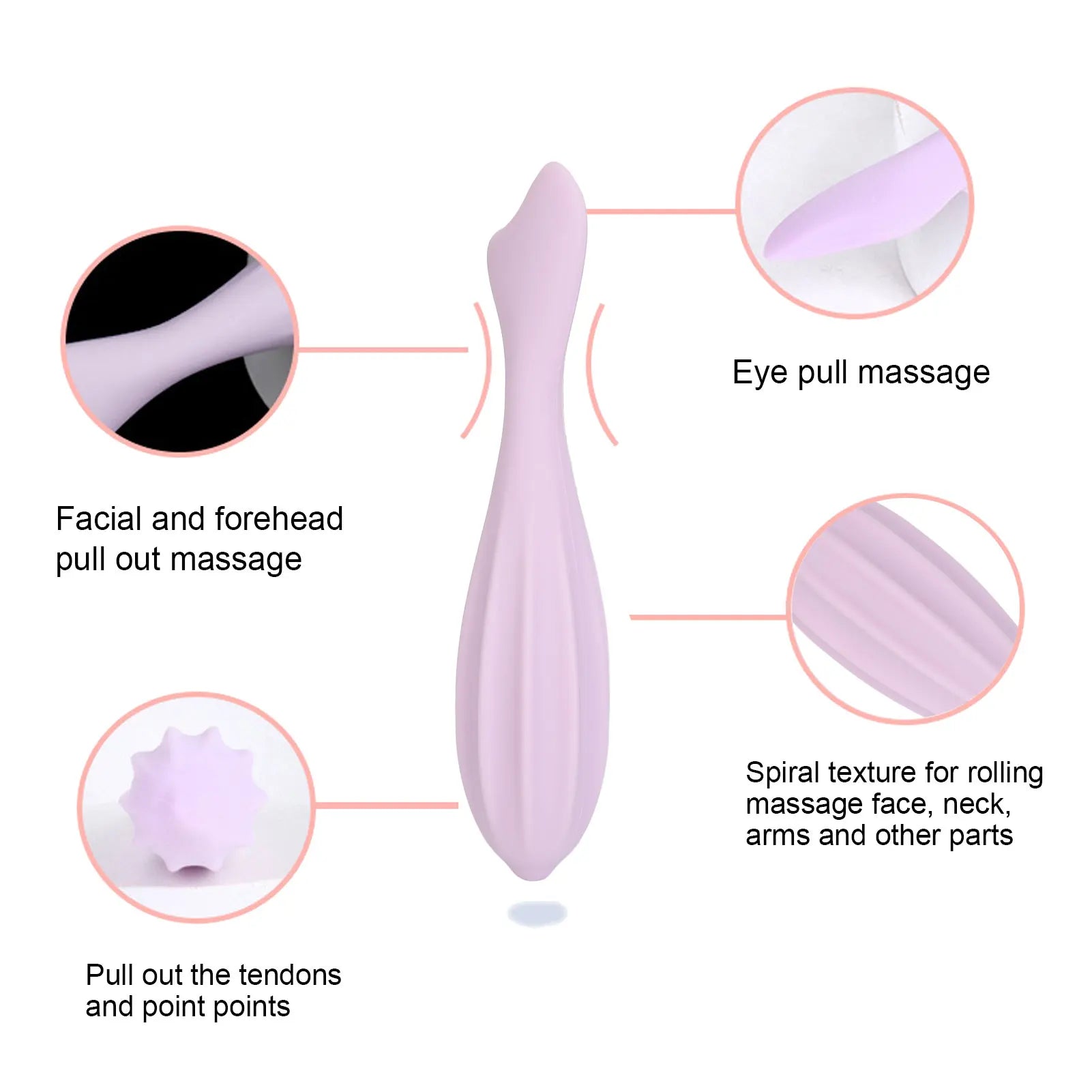 Silicone Face Roller Facial Eye Massage Skin Care Tool