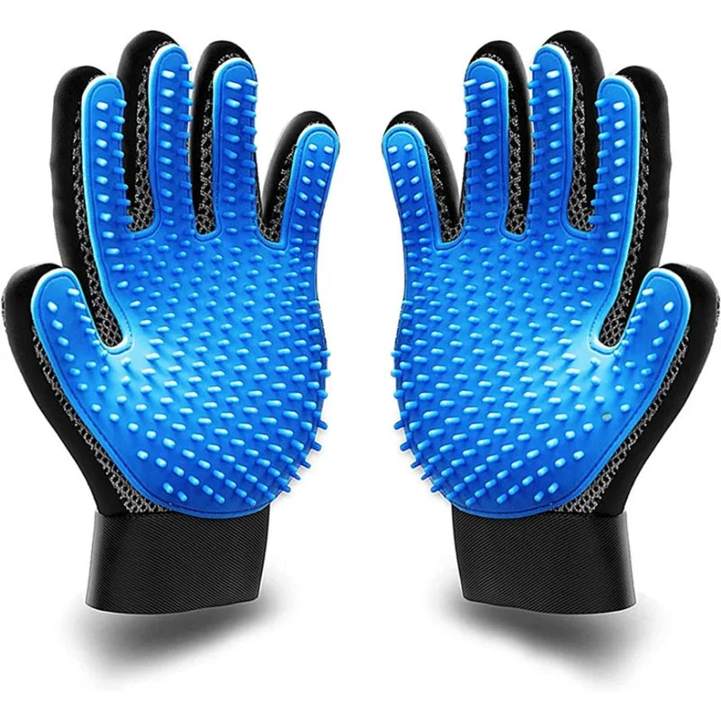 2 Sided Pet Grooming Kit Brush and Bath Glove for Dog Cat Rabbit Fur
