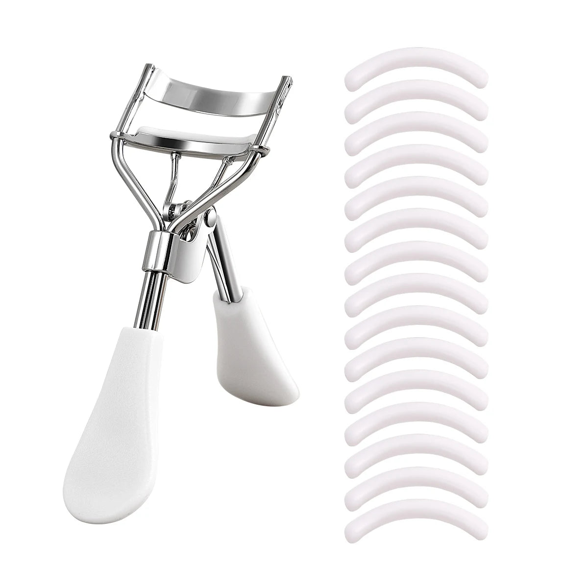 Portable Eyelash Curler with 15 Silicone Pads Lash Curling Tool
