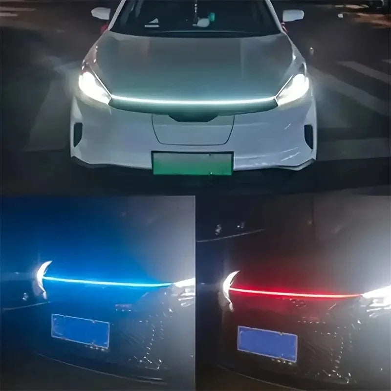 12V LED Daytime Running Light Car Hood Decorative Ambient DRL