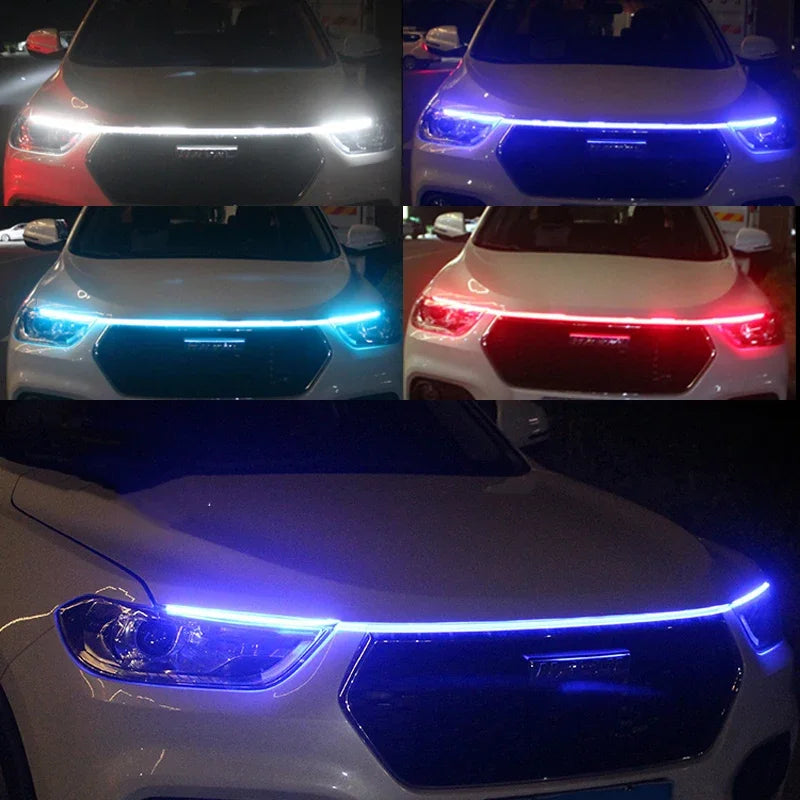 12V LED Daytime Running Light Car Hood Decorative Ambient DRL