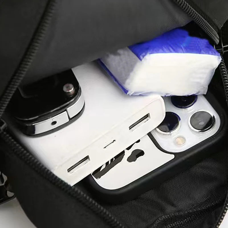 Mens Nylon Shoulder Crossbody Bag for School and Daily Use