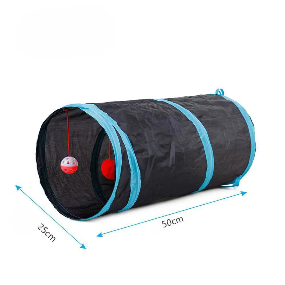Collapsible Cat Tunnel Play Tube Toy for Indoor Outdoor Cats