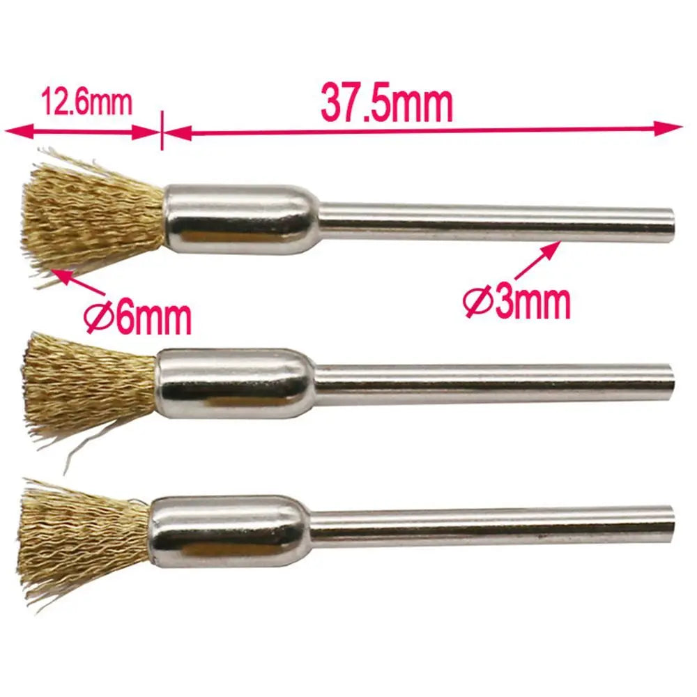 9pcs Brass Wire Brush Set Rotary Tool Polishing Cleaning Kit