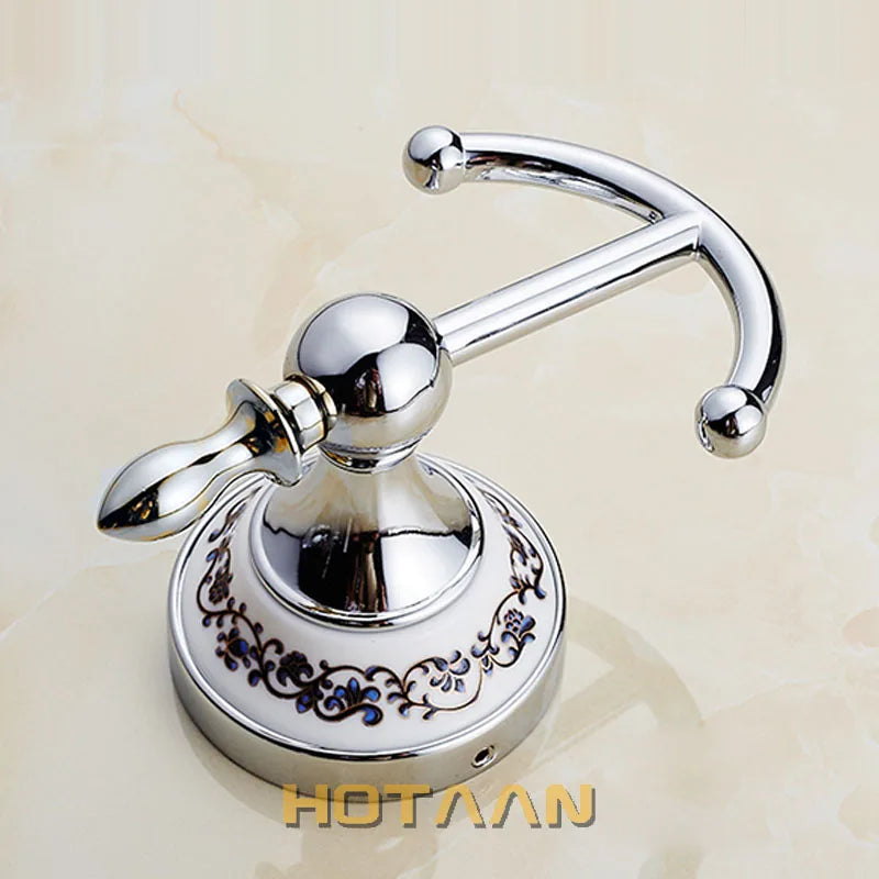 Stainless Steel Ceramic Bathroom Accessory Set Towel Bar Holder Hooks