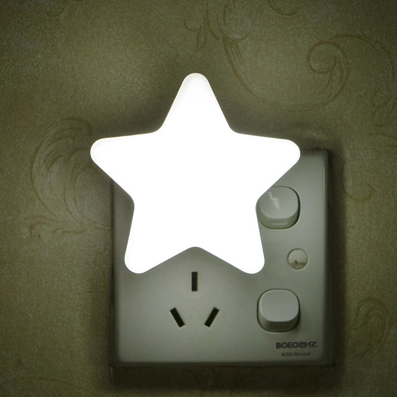 LED Star Night Light Plug In Bedside Lamp for Bedroom and Baby Room
