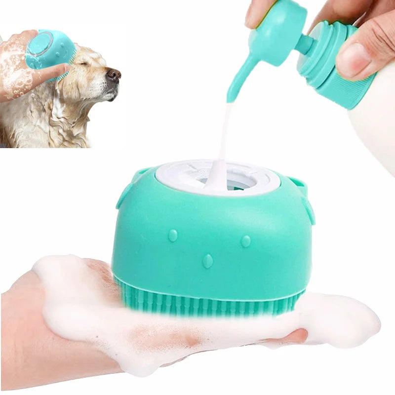 Soft Silicone Pet Bath Brush Dog Cat Grooming Massager Comb