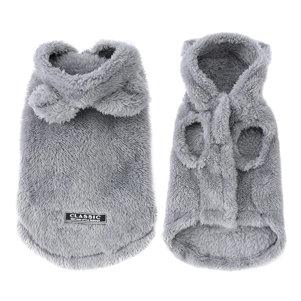 Soft Fleece Dog Hoodie Coat Warm Jacket for Small Medium Dogs and Cats
