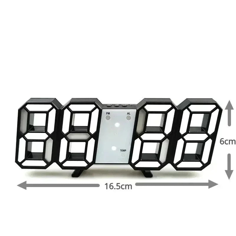 Modern LED Digital Clock Alarm Desk and Wall Home Decor
