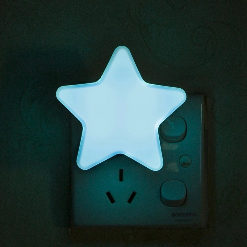 LED Star Night Light Plug In Bedside Lamp for Bedroom and Baby Room