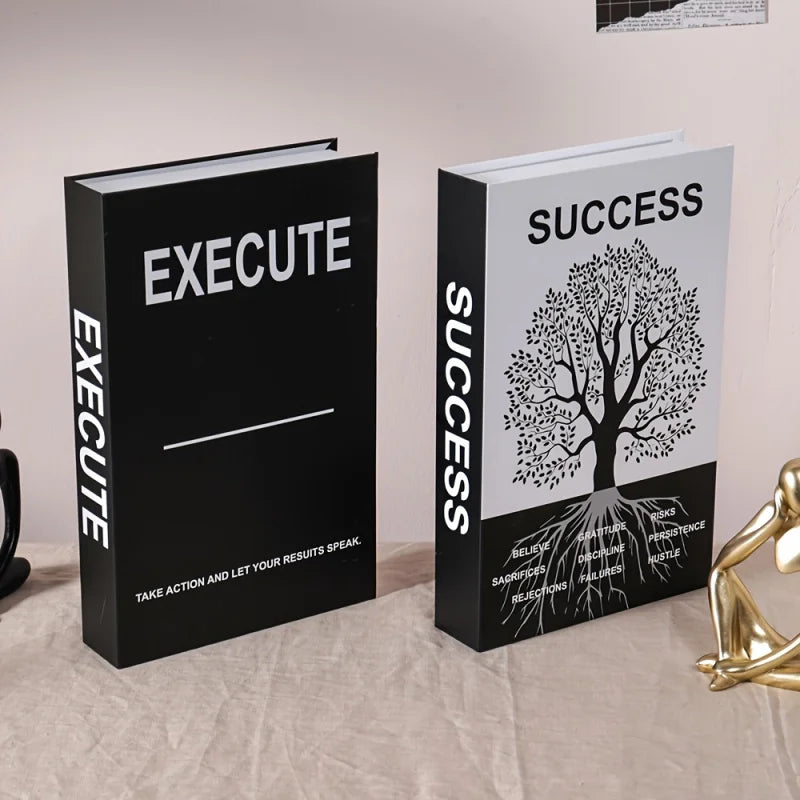 Set of 3 Inspirational Decorative Books for Home Office Desk Decor
