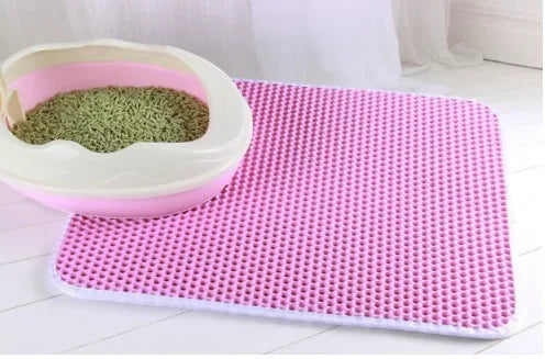 Double Layer Cat Litter Mat Waterproof Non Slip Washable Pad