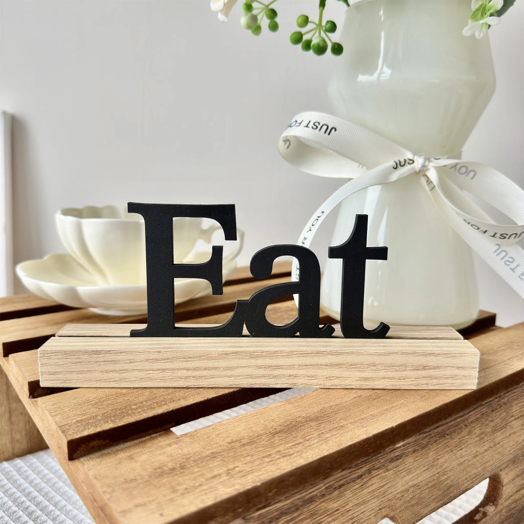 Wooden Inspirational Farmhouse Table Decor Home and Office Sign