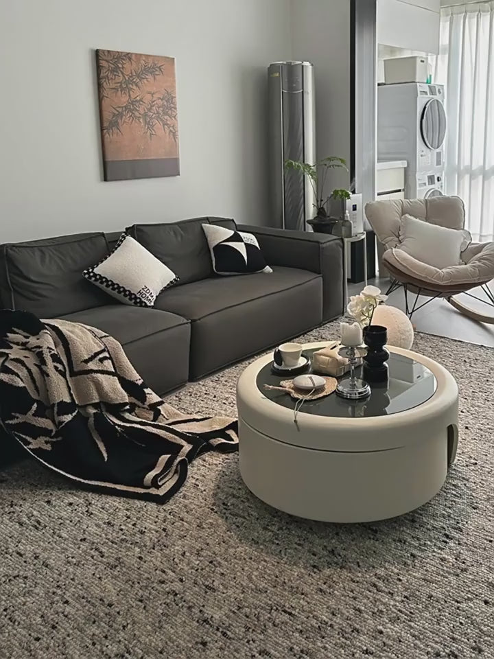 Modern Minimalist 2-in-1 Round Coffee Table